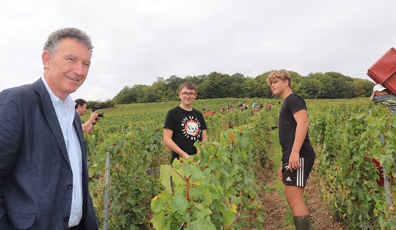 M. Franck Leroy vendange avec nos jeunes